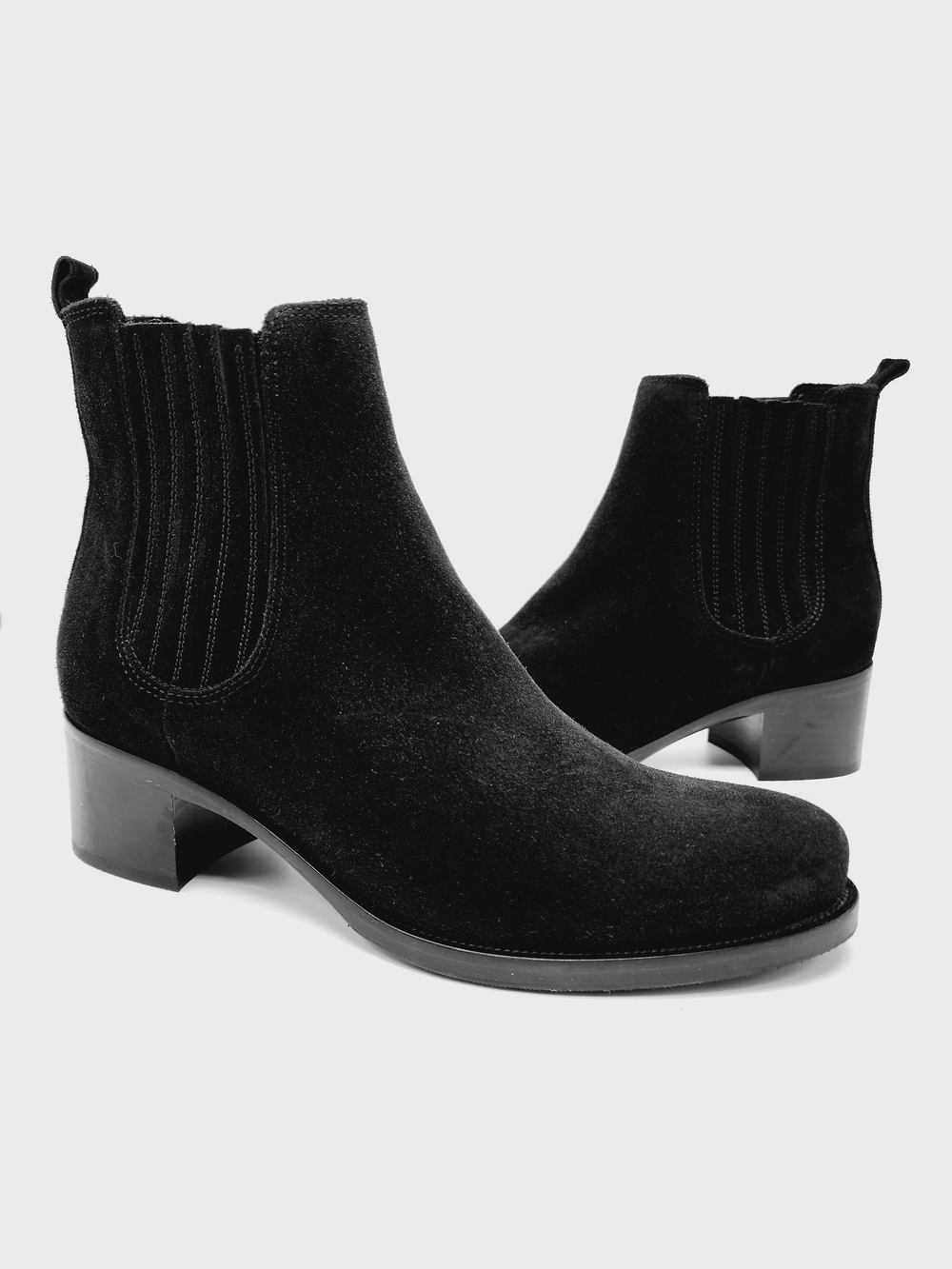 La CANADIENNE Prince Waterproof Black Suede Leather Boots Size 8.5 NEW